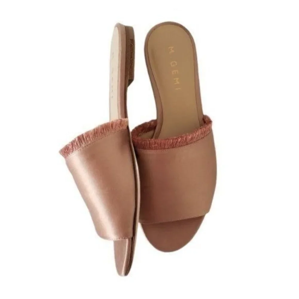 M. GEMI Tendina Silk Fringe Slide Sandal